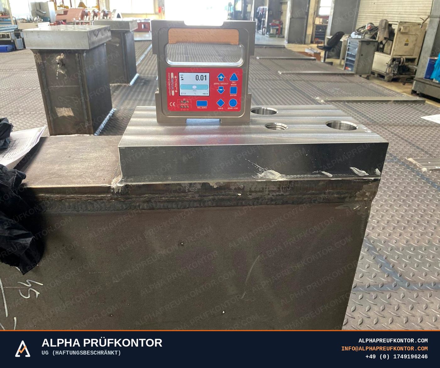 Precision dimensional measurement of a machined component